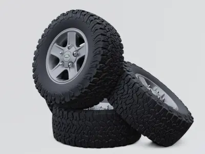 Defender Alloy Wheel 3D model