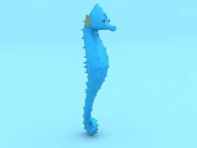 laos seahorse Low-poly 3D model