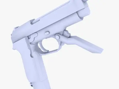 M93 Raffica Low-poly 3D model