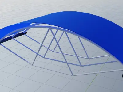 Glazed entrance Canopy 3D model