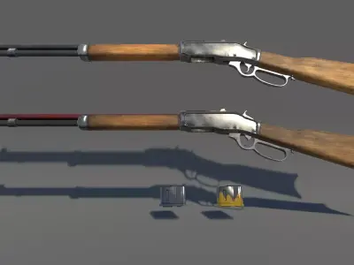 Zombie Carbine Low-poly 3D model