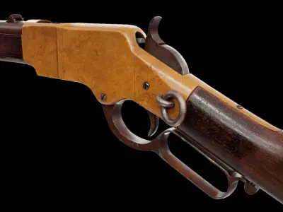 Winchester 1866 Low-poly 3D model