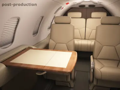 Learjet 31 cabin - interior 3D model