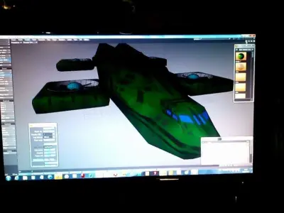 quadricopter commercial military Low-poly 3D model