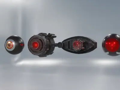 Prosthetic eyes pack Low-poly 3D model