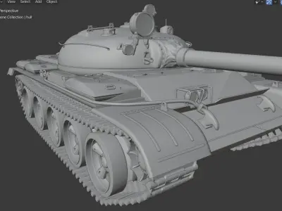 T-62 Soviet Main battle Tank 3D model