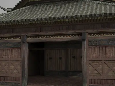 Asian Ancient Architecture Ethnic Minorities Meeting Hall 3D model