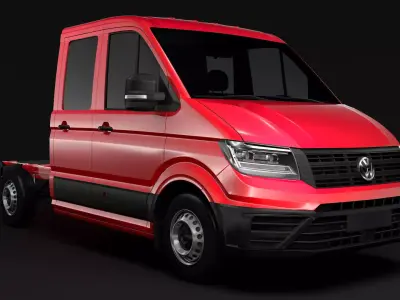 WV Crafter Chassis Double-Cab 2017 3D model