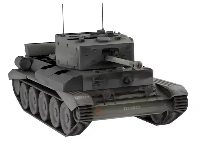 Cromwell  British medium cruiser tank Low-poly 3D model