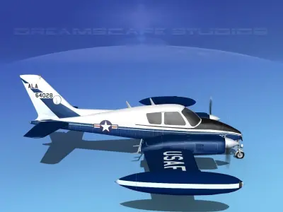 Cessna U-3B Blue Canoe V05 3D model