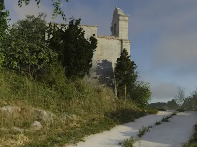 Italian cave chapelle entrance building - Photoscan 3D model