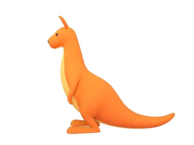 Cartoon Kangaroo 3D model