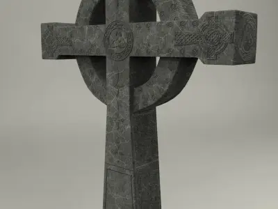 Celtic Cross Free low-poly 3D model