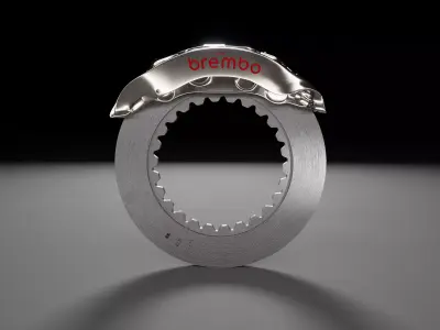 Brembo Carbon Brake with Disk 3D model