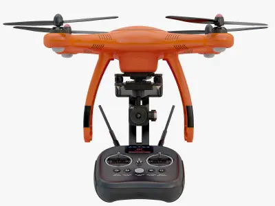3D model Animated Drone Autel Robotics and Controller 3D model 3D model