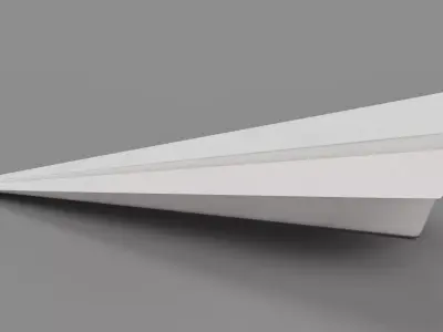 Paper Plane V1 Low-poly 3D model