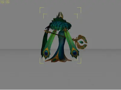 Pharsa Peafowls Dance Low-poly 3D model