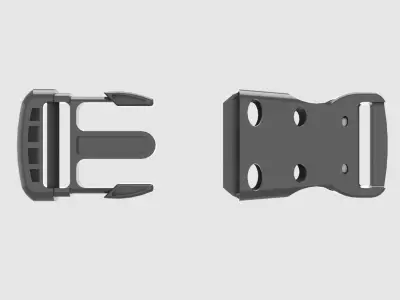 Buckles two plastic brackets 3D model
