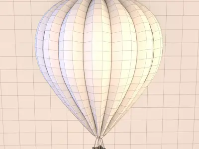 Cartoon Balloon Low-poly 3D model