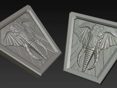 Elephant Wall Free 3D print model