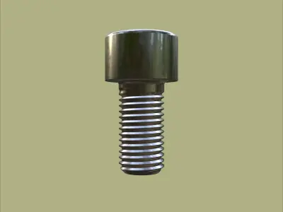 Steel Stained M10 Torx T50 Cap Bolt with PBR 4K 3D model