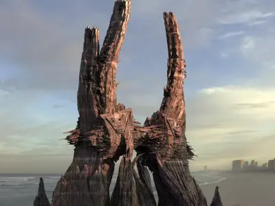 Alien Cliff Shards 11 3D model