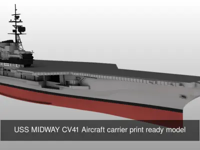  MIDWAY CLASS AIRCRAFT CARRIERS PACK CV41 CV42 CV43 3D Model Collection