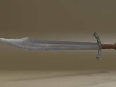 Falchion sword v1 Free low-poly 3D model