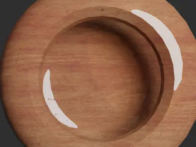 Porcelain bowl with noodles animation Low-poly 3D model