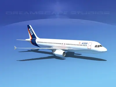 A320 LP Airbus 1 Low-poly 3D model