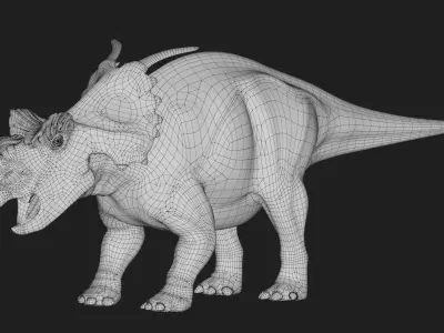 Achelousaurus Low-poly 3D model