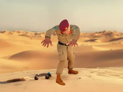 Bahraini Major Formal Desert Uniform Low-poly 3D model