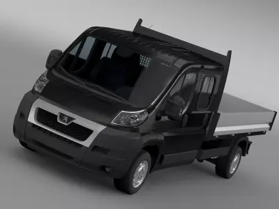 Peugeot Boxer Crew Cab Truck 2009-2014 3D model