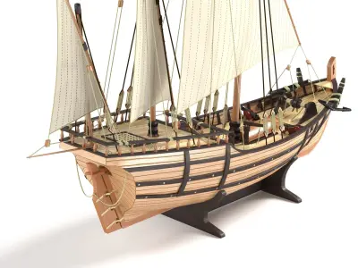 LaNina ship low-poly Low-poly 3D model