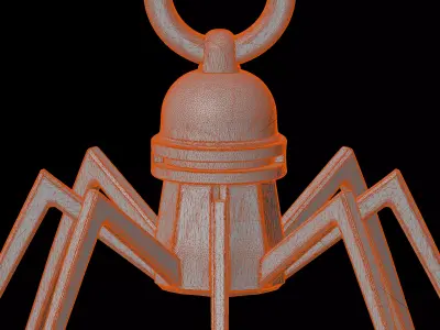 Bacteriophage Spider Pendant 3D Print Model 3D print model