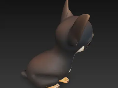 Chihuahua Dog Realistic 3D Model - Low Poly Realistic Low-poly 3D model