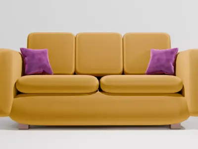 Cozy Sofa Free 3D model purchase