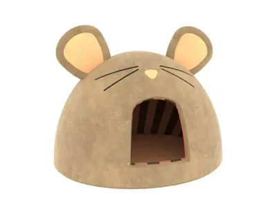 Mouse Meow Hut Cat Hut Cat Tent Yellow 3D model