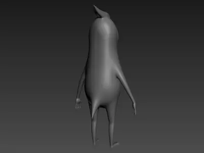 Orangutan cartoon character 3D model