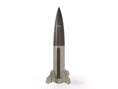 MGM-140 ATACMS Tactical Ballistic Missile Low-poly 3D model