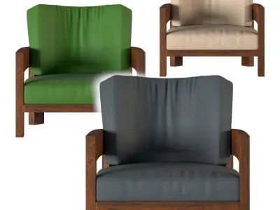 Alison Iroko Outdoor chair 3D model purchase