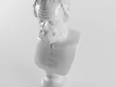 Socrates bust of 3D print model