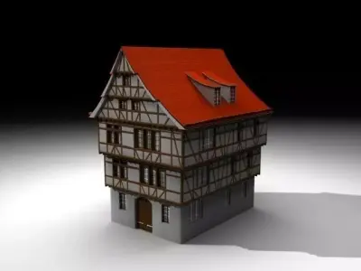 House half timbered 3D model