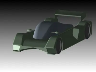 Racing car for CFD training Free 3D model