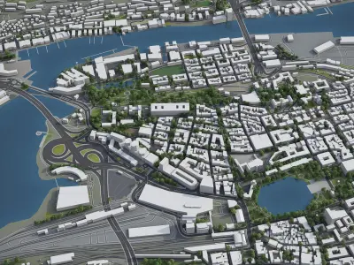 Bergen - city and surroundings 3D model