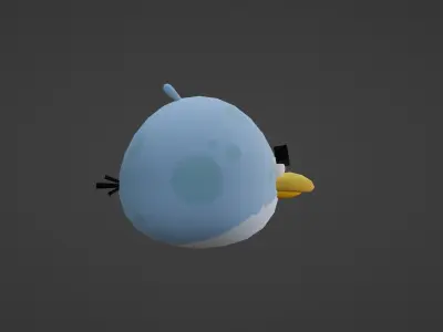 TONY FROM ANGRY BIRDS Low-poly 3D model