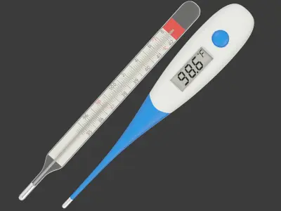 Thermometers Collection Fahrenheit V2 3D model