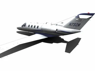 Cessna Citation Jet M2 Low-poly Low-poly 3D model