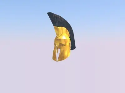 Greek low poly helmet FOR FREE Free low-poly 3D model