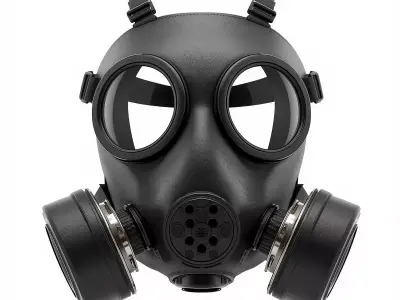 Classic Military Gas Mask 3D Model Realistic Survival Gear Free low-poly 3D model